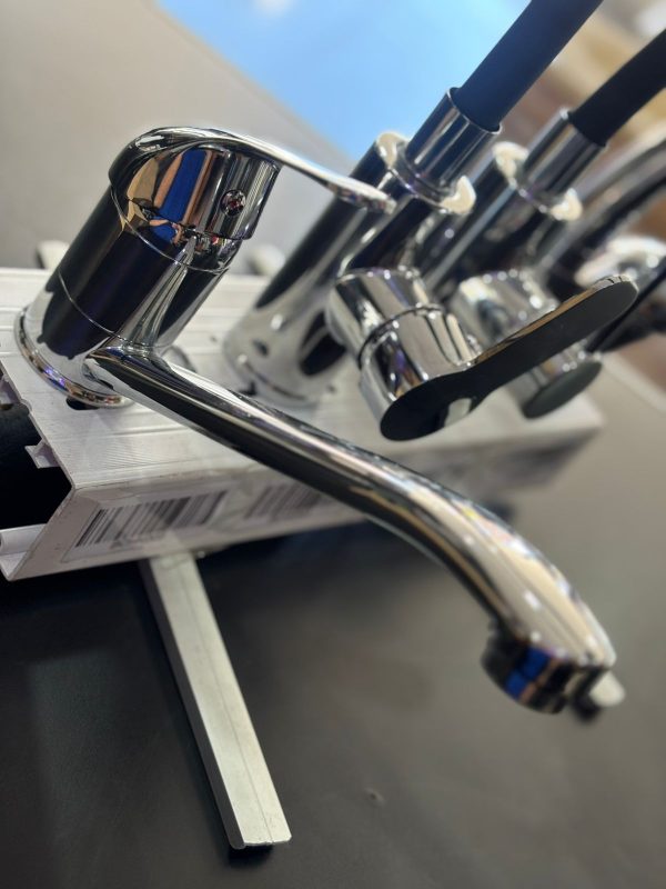 MEZCLADORA PARA FREGADERO CROMO